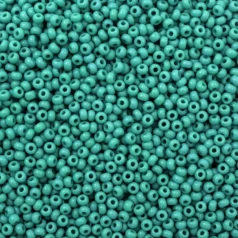 Czech Seed Beads, 10/0 - Opaque Green Turquoise (loose)