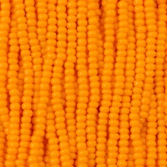 Czech Seed Beads, 11/0 - Opaque Light Orange (strung)