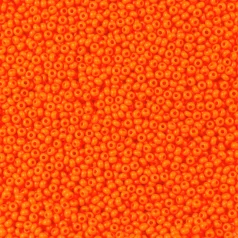 Czech Seed Beads, 10/0 - Opaque Orange (loose)