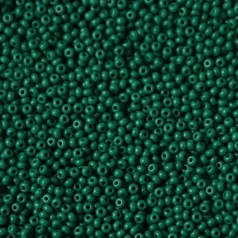 Czech Seed Beads, 11/0 - Opaque Dark Green (loose)