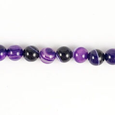 Bead, Purple Branded Agate,  8mm Round. Sold per 16-inch Strand