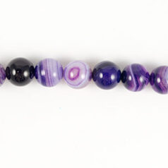 Bead, Purple Branded Agate,  10mm Round. Sold per 16-inch Strand