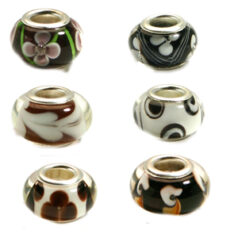 pandora style lampwork glass beads