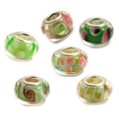 pandora style lampwork glass beads