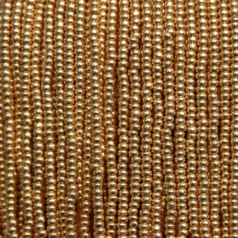 Czech Seed Beads, 11/0 - Metallic Gold (strung)