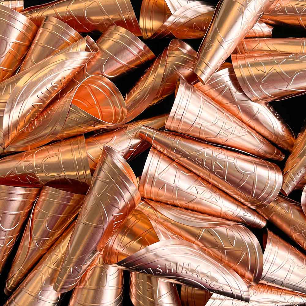 Copper adult size rolled jingles