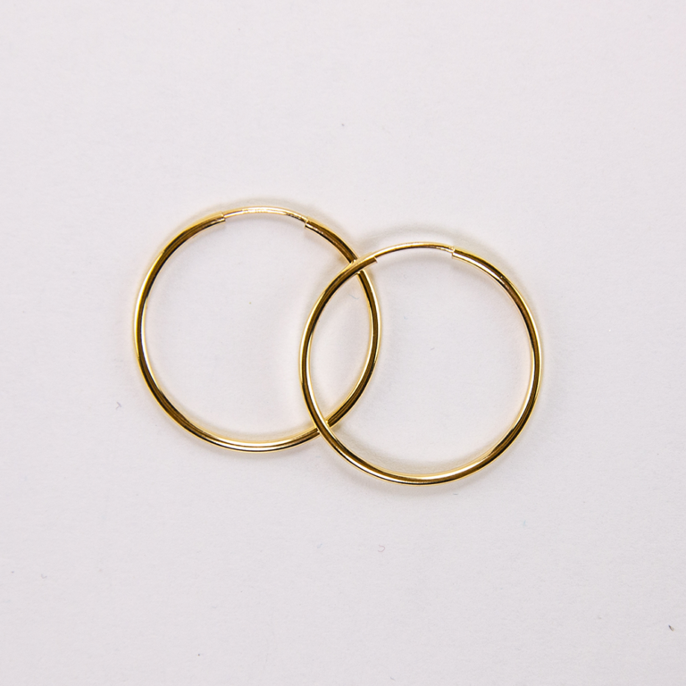 gold filled endless hoops ear wire