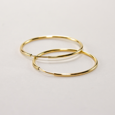 gold filled endless hoops ear wire