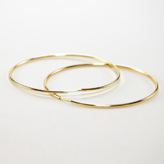 gold filled endless hoops ear wire