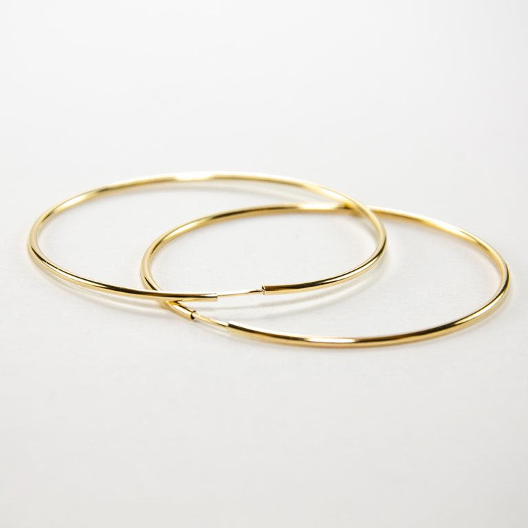 gold filled endless hoops ear wire