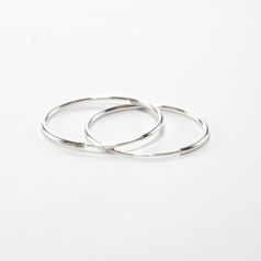 Alternative view of Sterling Silver Endless Tubular Hoop w/Hinged Wire - 1.25mm Tubing / 25mm Od