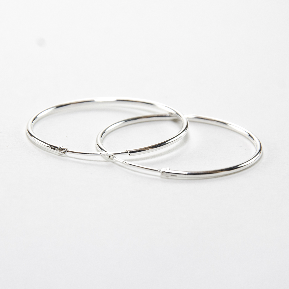 sterling silver earring hoops