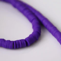 Polymer Clay Disk Beads 6mm 40cm Violet