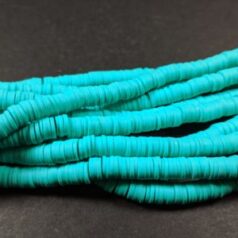 Polymer Clay Disk Beads 6mm 40cm Turquoise