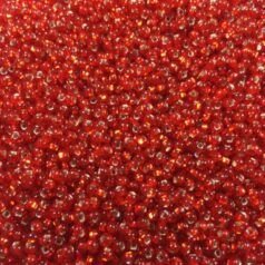Czech Seed Beads, 8/0 - Silverlined Light Red Square Hole (loose)