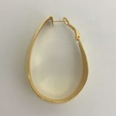 Drop Hoop Lever Back 24K Gold Plated 50 x 14mm