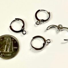 Brass Laver back Round 14.5* 12mm Rhodium