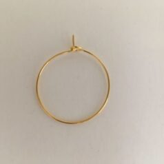 Beading Hoop 25mm 24k Gold Plated