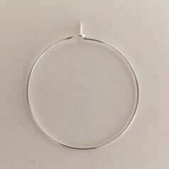 Beading Hoop 30mm .999 fine silver Plated