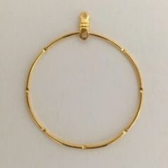 Notched Earring Hoops  24K Gold Plated