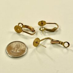 Brass Stud Omega Back Post Earring 8mm