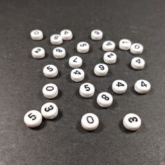 Plastic Beads Numbers, Mixed Round