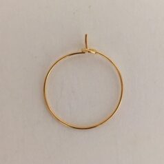 Beading Hoop 20mm 24K Gold Plated