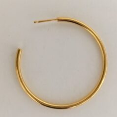 Hoop Earring C Shape 35mm 24K Gold Plated
