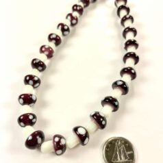 Mushroom Lampwork Beads - Purple