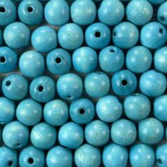 Bead, Preciosa Czech Wood Beads, 10mm Round – Light Blue (Hole Size 2mm)