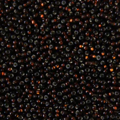 Czech Seed Beads, 10/0 - Silverlined Dark Smoke Topaz Square Hole (loose)