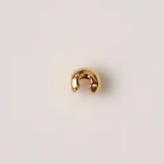 Crimp bead Cover 3mm 24kt Gold Plated
