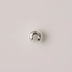 Crimp Bead Cover .999 Fine Silver Plated 3mm