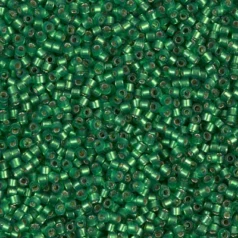 Miyuki Delica - 11/0 – Semi Matt Silver Lined Green DB-688