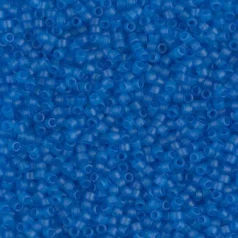 Miyuki Delica - 11/0 – Dyed Semi Frosted Transparent Capri Blue DB-787