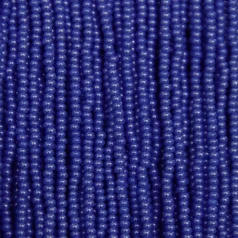 Czech Seed Beads, 11/0 - Opaque Lustre Medium Blue (strung)
