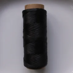 Waxed Flat Polypro Sinew 1oz Black