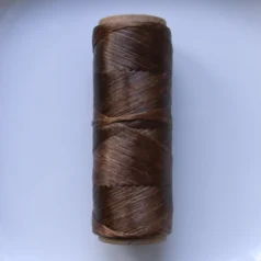 Waxed Flat Polyester Sinew Shades Dark Natural