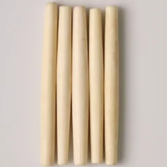 Bead, Bone 3" Bone Pipe - White