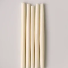 Bead, Bone 4" Bone Pipe - White