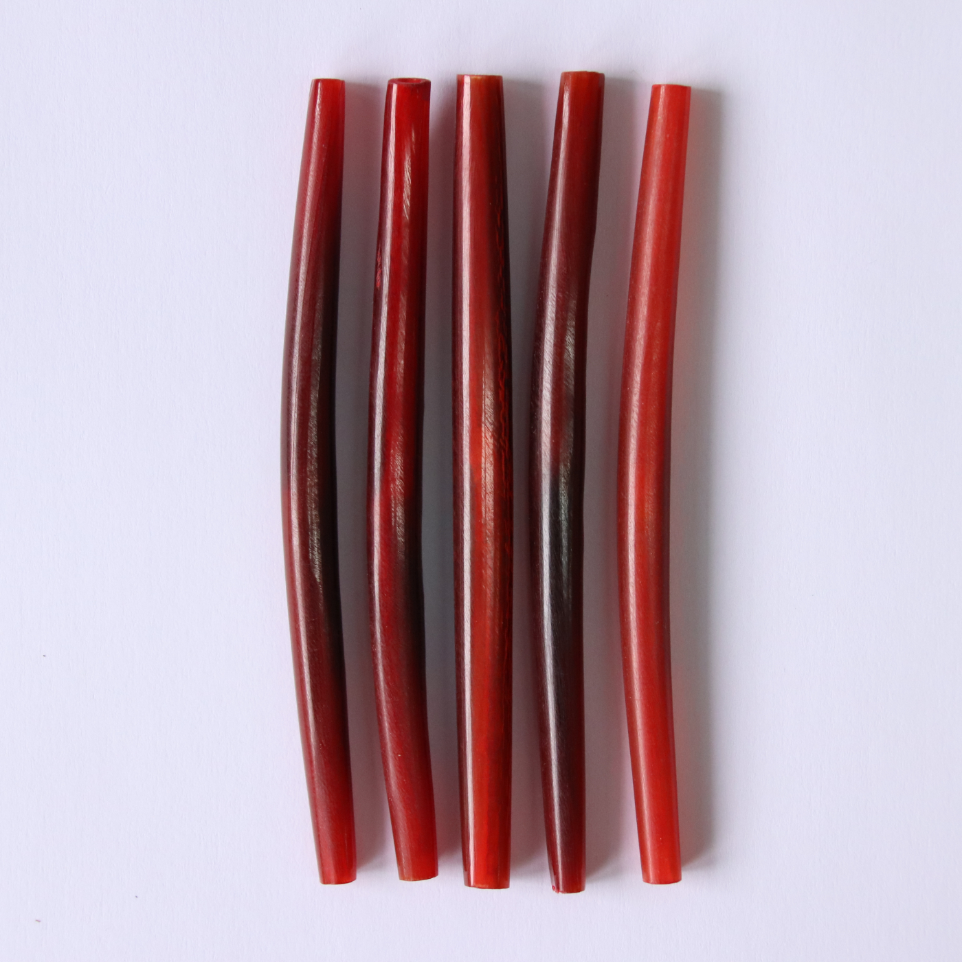 Bead, Horn 4 inch Horn Pipe in Red