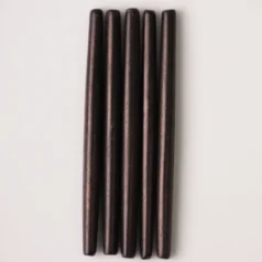 Bead, Bone 4" Bone Pipe - Black