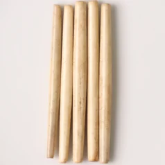 Bead, Bone 4" Bone Pipe - Tea Dyed