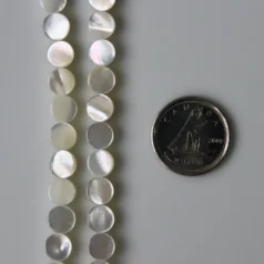 White Mother of pearl  beads Round 6mm