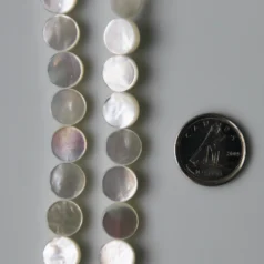 White mother of pearl beads 9mm