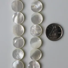 White mother of pearl beads 12mm