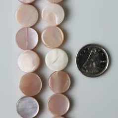 PInk shell Round beads 12mm