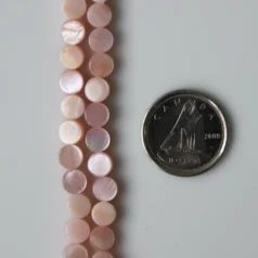 Pink shell Round beads 5mm
