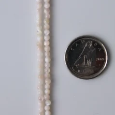 Pink shell round beeads 2mm