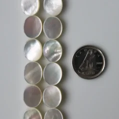 White mother of pearl Oval 10x12mm